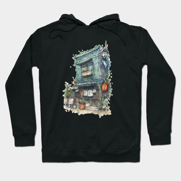 Copperplate Japanese House Hoodie by Housesketcher